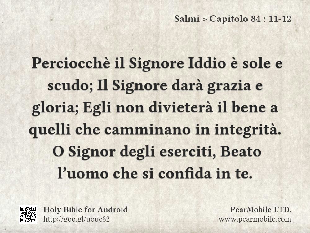 Salmi, Capitolo 84:11-12